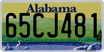 AL license plate 65CJ481