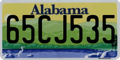 AL license plate 65CJ535
