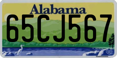 AL license plate 65CJ567