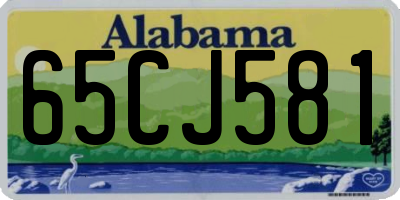 AL license plate 65CJ581