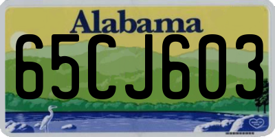 AL license plate 65CJ603