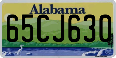 AL license plate 65CJ630