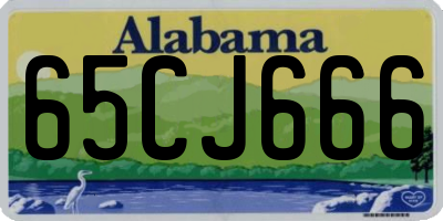 AL license plate 65CJ666
