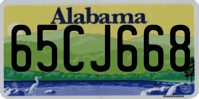 AL license plate 65CJ668