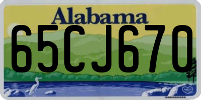 AL license plate 65CJ670