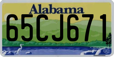AL license plate 65CJ671