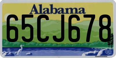 AL license plate 65CJ678