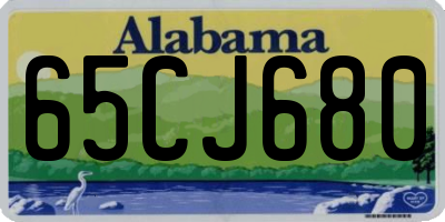 AL license plate 65CJ680