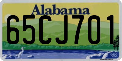 AL license plate 65CJ701