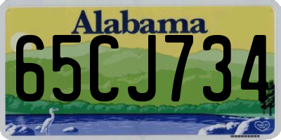 AL license plate 65CJ734