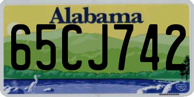 AL license plate 65CJ742