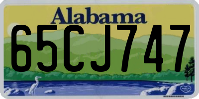 AL license plate 65CJ747