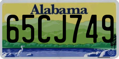 AL license plate 65CJ749