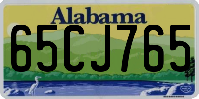 AL license plate 65CJ765