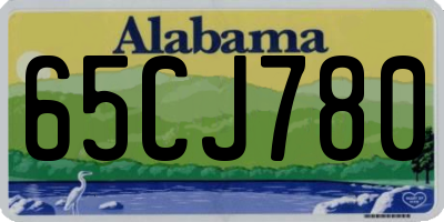 AL license plate 65CJ780