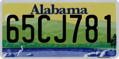 AL license plate 65CJ781