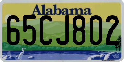 AL license plate 65CJ802