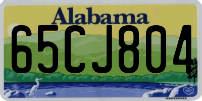AL license plate 65CJ804