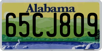 AL license plate 65CJ809