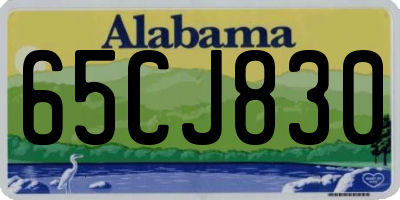 AL license plate 65CJ830