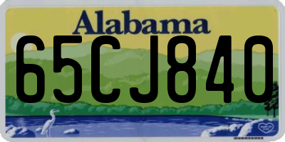 AL license plate 65CJ840