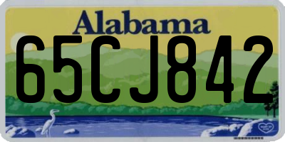 AL license plate 65CJ842