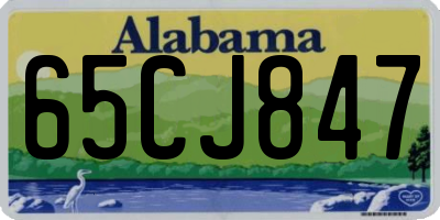 AL license plate 65CJ847