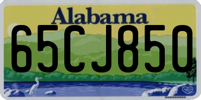 AL license plate 65CJ850