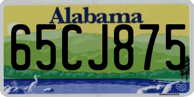 AL license plate 65CJ875