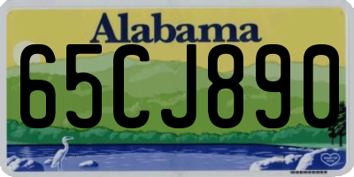 AL license plate 65CJ890
