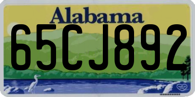 AL license plate 65CJ892