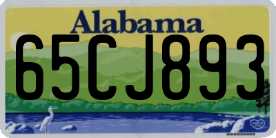AL license plate 65CJ893