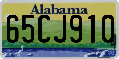 AL license plate 65CJ910