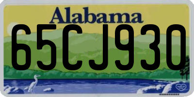AL license plate 65CJ930