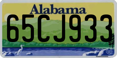 AL license plate 65CJ933