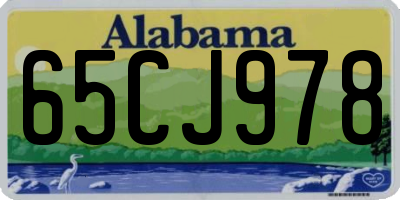 AL license plate 65CJ978
