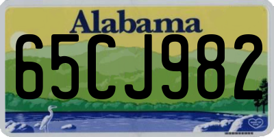 AL license plate 65CJ982