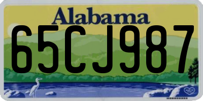 AL license plate 65CJ987