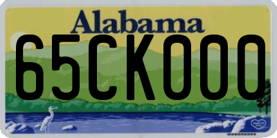 AL license plate 65CK000