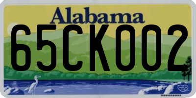 AL license plate 65CK002