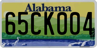 AL license plate 65CK004