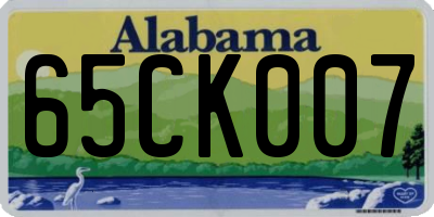 AL license plate 65CK007