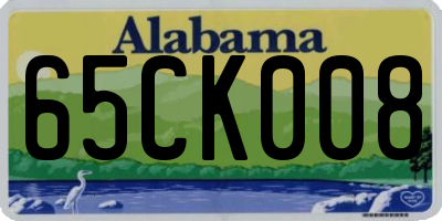 AL license plate 65CK008