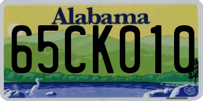 AL license plate 65CK010