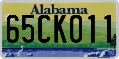 AL license plate 65CK011