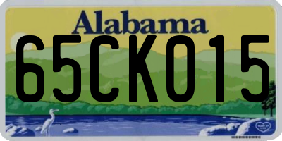 AL license plate 65CK015