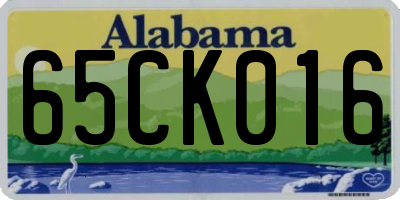 AL license plate 65CK016