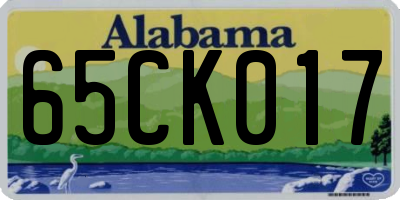 AL license plate 65CK017