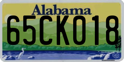 AL license plate 65CK018