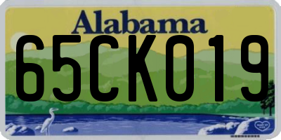 AL license plate 65CK019